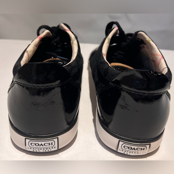 Women’s Coach Sneakers Barrett, Black signature Logo, Size 9B - Picture 4 of 11